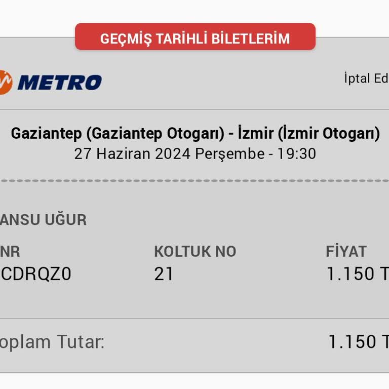 Metro Turizm Ücret İademi Yapmadı