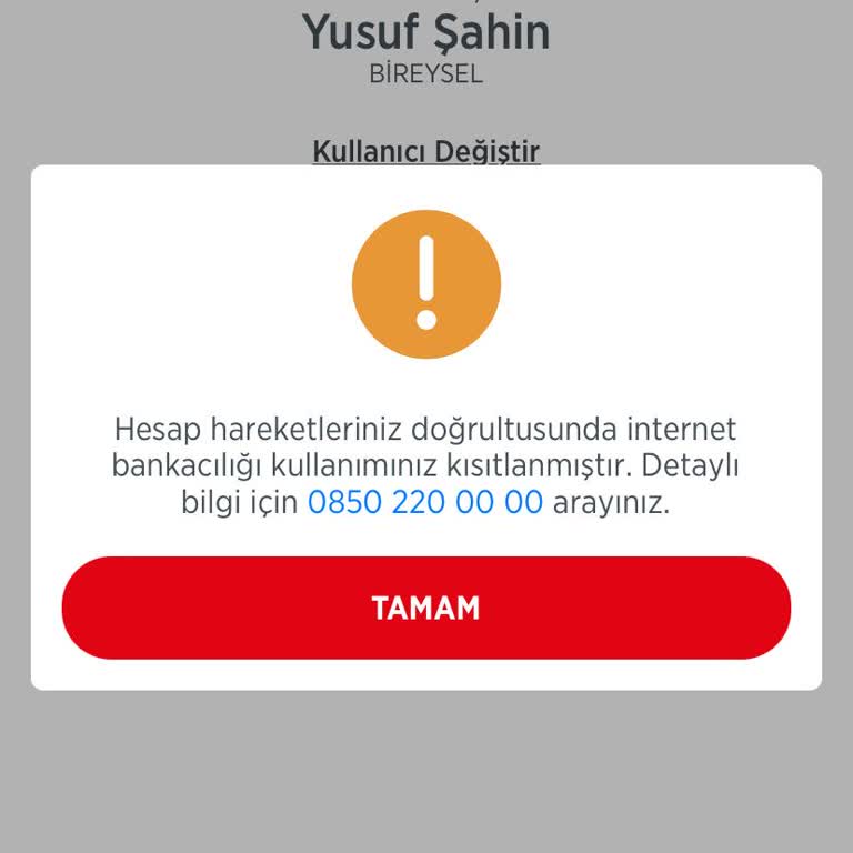 Ziraat Mobil Bankacılık Kısıtlaması