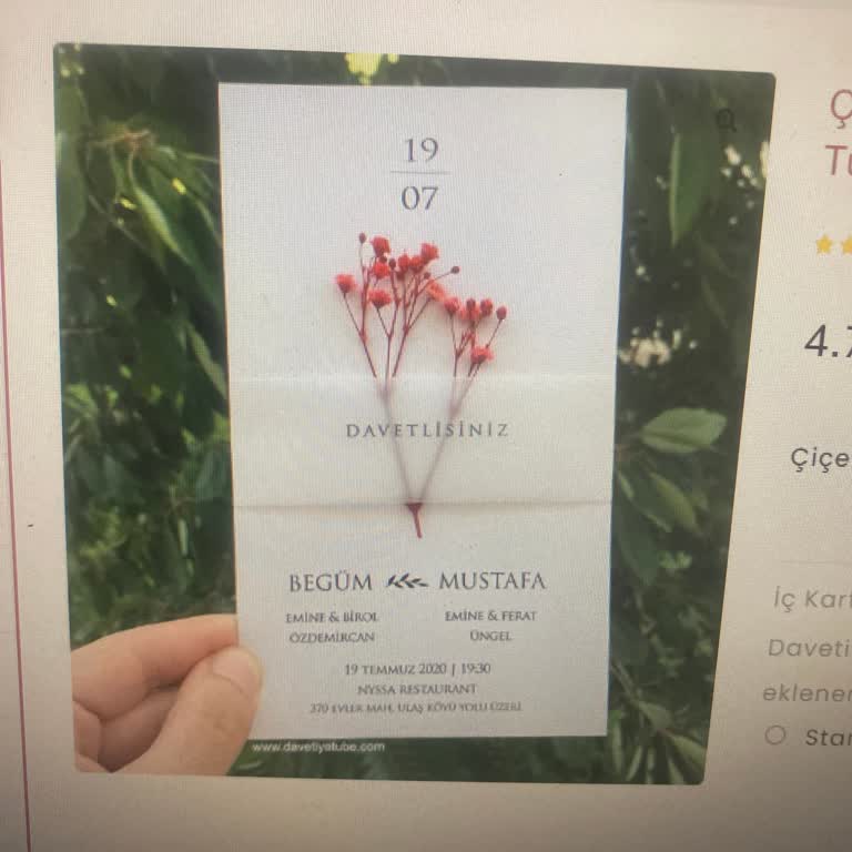 Davetiyetube.com Sipariş Edilen Davetiyelerin Parçalı Ve Eksik Gelmesi
