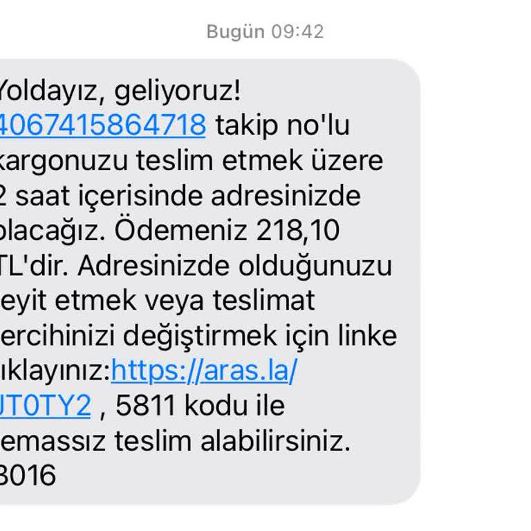 Aras Kargo Kargomu Zamanında Teslim Etmedi