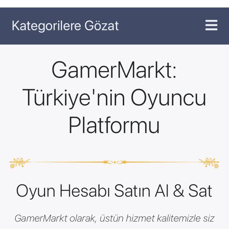 GamerMarkt Üyeliğimdeki Kısıtlamamı Kaldırın Ya