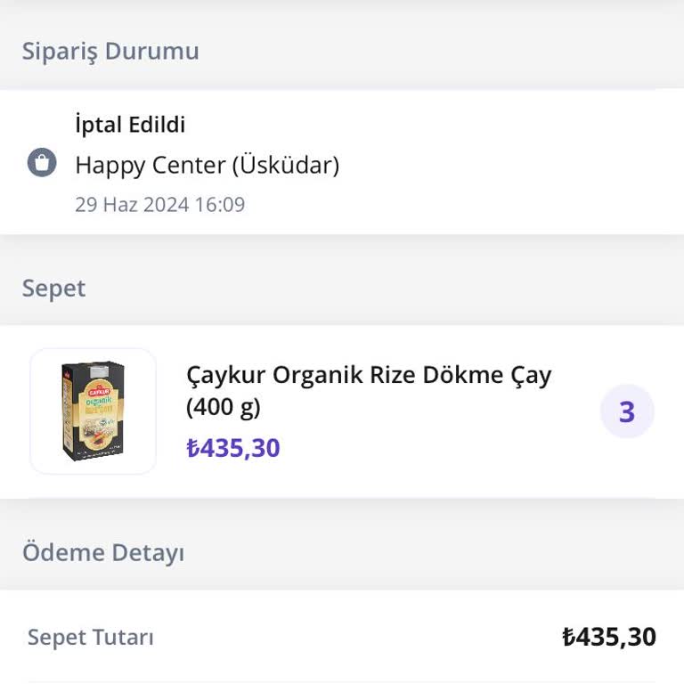 Getir İade Yapmıyor Stok Aktif Görülmüyor Olmayan Ürünü Alıyorsunuz