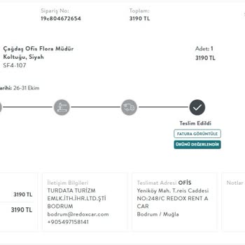 Vivense Garanti Süresi İçinde Arızalanan Ofis Koltuğu Ve Yetersiz Müşteri Hizmetleri