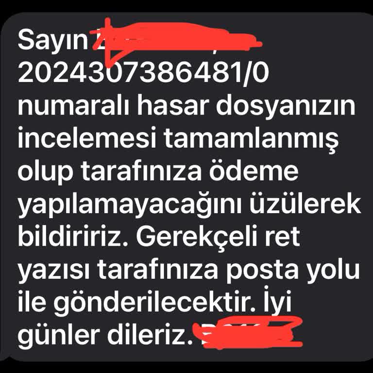 Sompo Sigorta Cam Değişimini Karşılamıyor