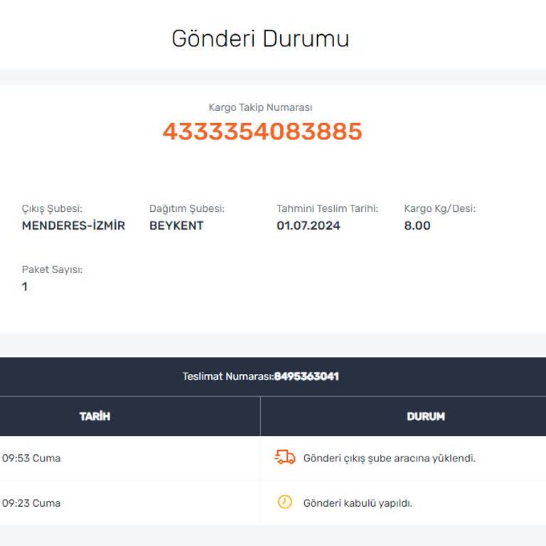 Aras Kargo Klasiği Ürün Teslim Etmeme