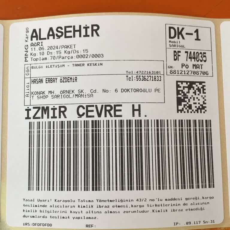 MNG Kargo Kargomun Tamamı Teslim Edilmedi.