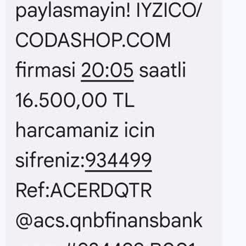Iyzico/codashop.com Sitesi Üzerinden Kartımdan 66.000 TL Çalındı