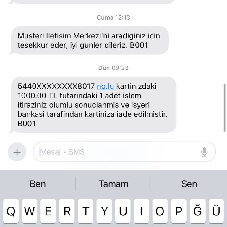 Garanti BBVA Garanti İşlem İtirazı