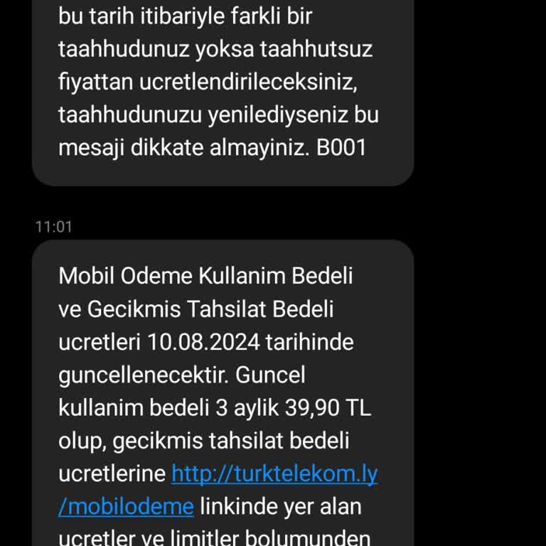 Türk Telekom Mobil Ödeme Kullanım Bedeli Saçmalığı!