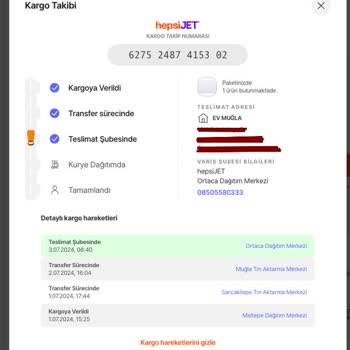 Hepsijet Ortaca, Ürünleri Dağıtım Merkezinde 6 -7 Gün Bekletiyor.