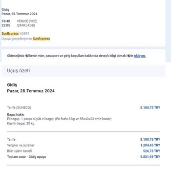 Sunexpress Hava Yolları Bilet Fiyatları Saçmalığı