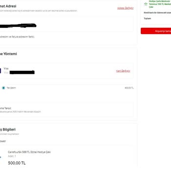 Vodafone Her Şey Yanımda Sitesinden Alışverişte Ödeme Hatası