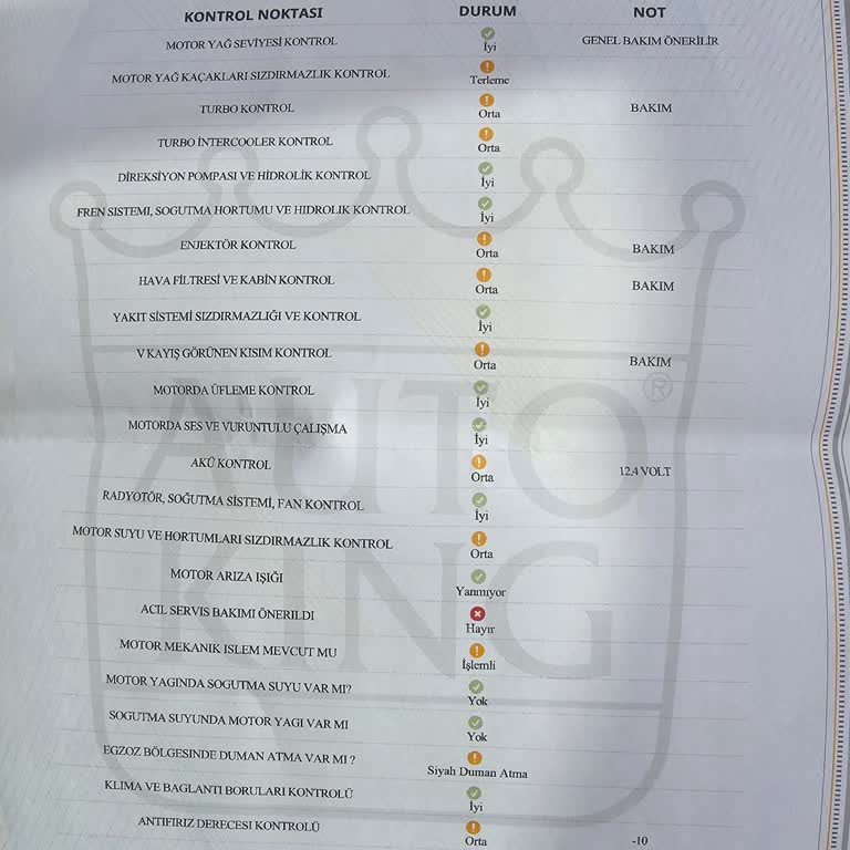 Auto King Oto Ekspertiz Akü Ölçüm Sıkıntı