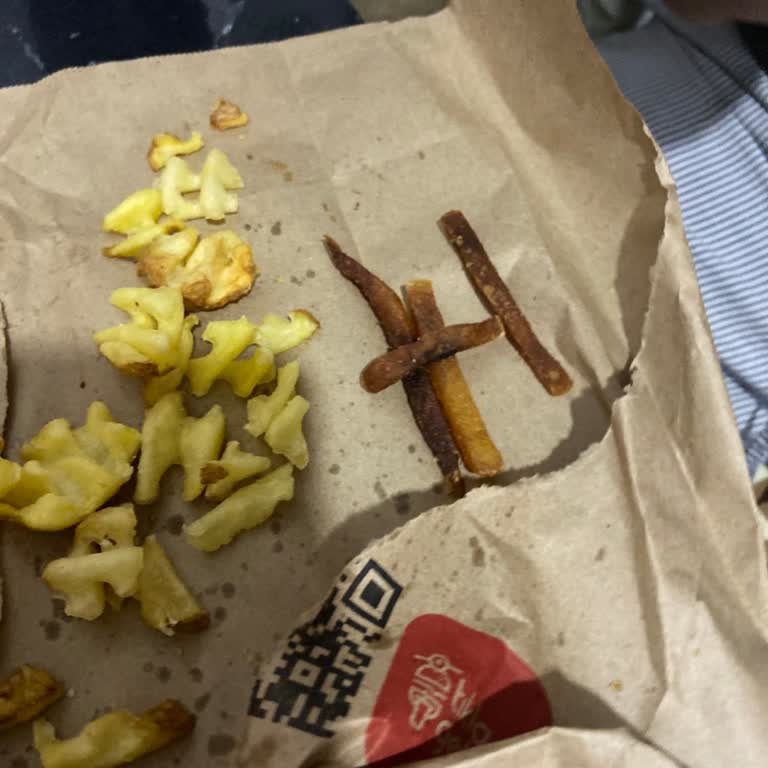 Popeyes Yanık Kömürleşmiş Patates