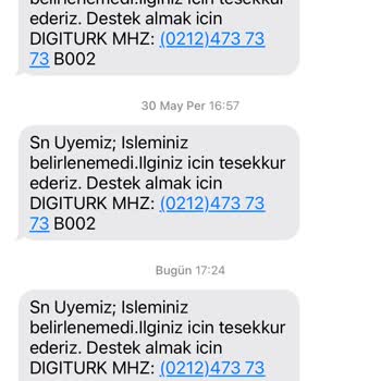 Digiturk Tod Üyeliğini Gelen Mesajları Artık İstemiyorum!