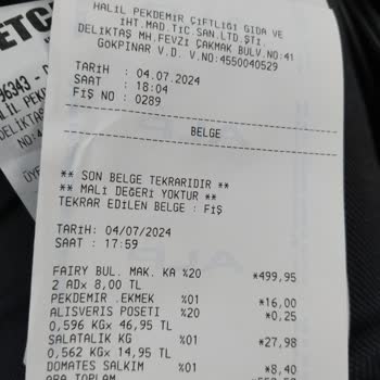 Pekdemir Çiftliği AVM Raf Fiyatı İle Kasa Fiyatı Tutmuyor.