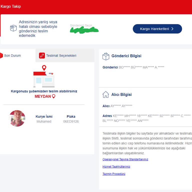 Aras Kargo "yanlış Veya Hatalı" Adres