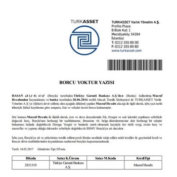 Garanti BBVA Kapalı Kredi Kartı Borç Gözükmekte