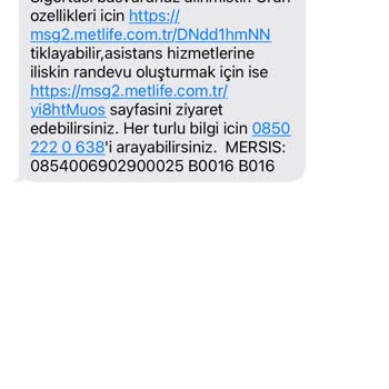 Metlife Mesaj Geldi Hayat Sigortası