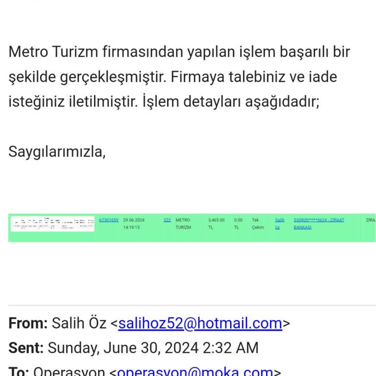 Atlas Yazılım Paramın İadesini Talep Ediyorum