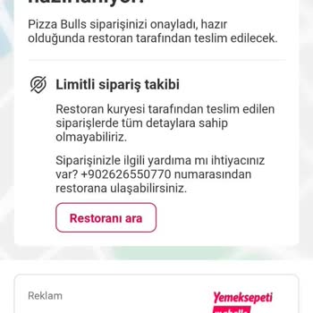 Pizzabulls Müşteri Mağduriyeti