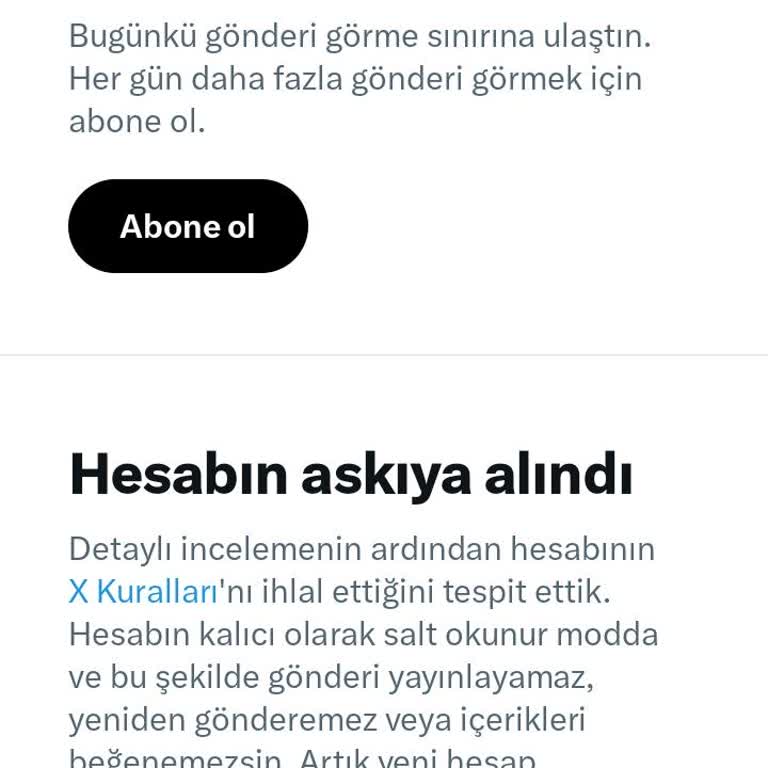 Twitter Hesabım Durduk Yere Askıya Alındı