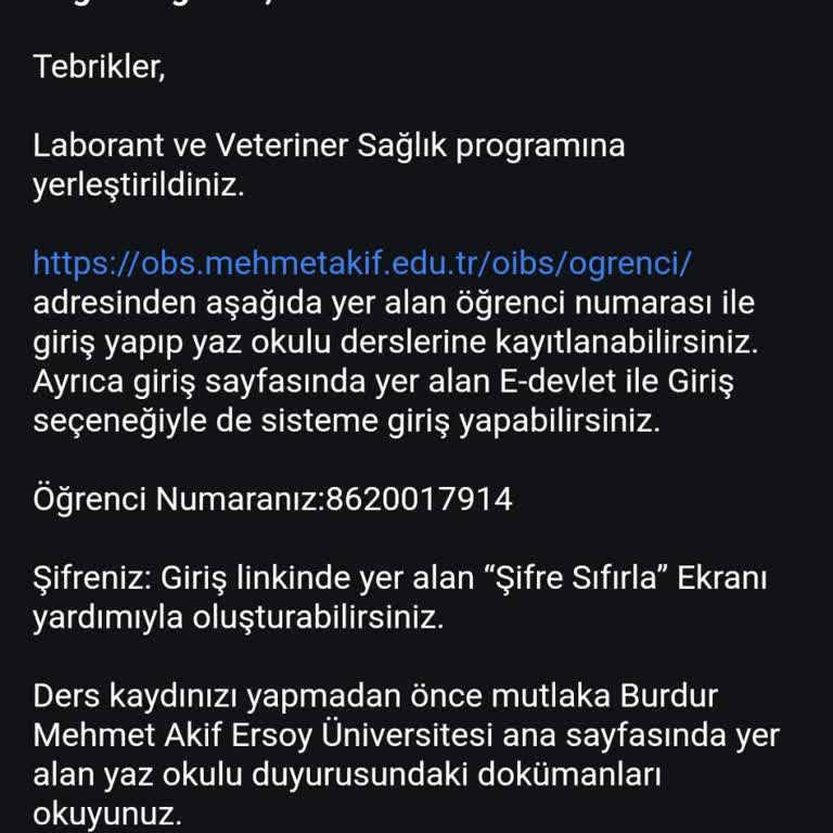 Mehmet Akif Ersoy Üniversitesi MAKÜ Yaz Okulu Obs Girişi Ve Başvurusu