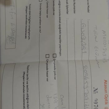 Atasun Optik Gözlük Garantisi Ve Şube Çalışanları Çok Saygısız