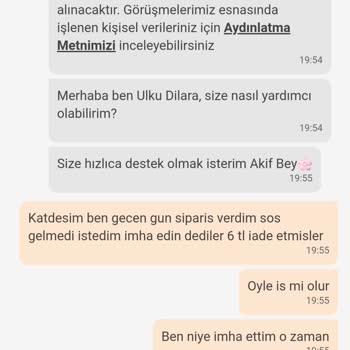 Trendyol Eksik Sipariş Ve Yanıltıcı Canlı Destek Mesajları