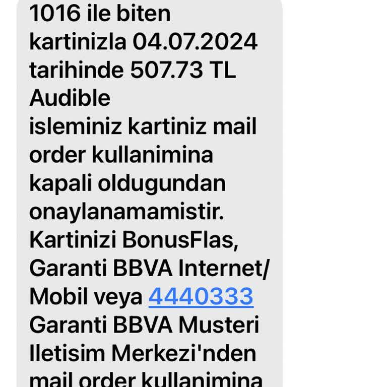 Garanti Bonus Kart Mail Order