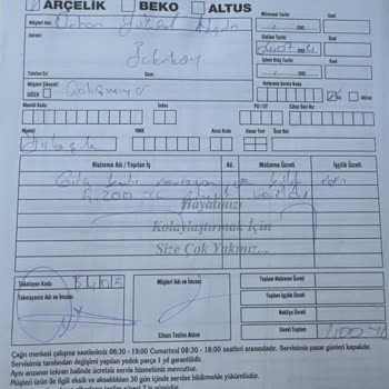 Arçelik Teknik Servis Şikayet