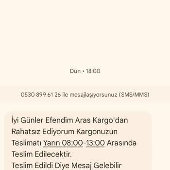 Aras Kargo Teslimat Yapmadı Gi