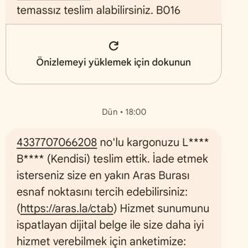 Aras Kargo Teslimat Yapmadı Gi