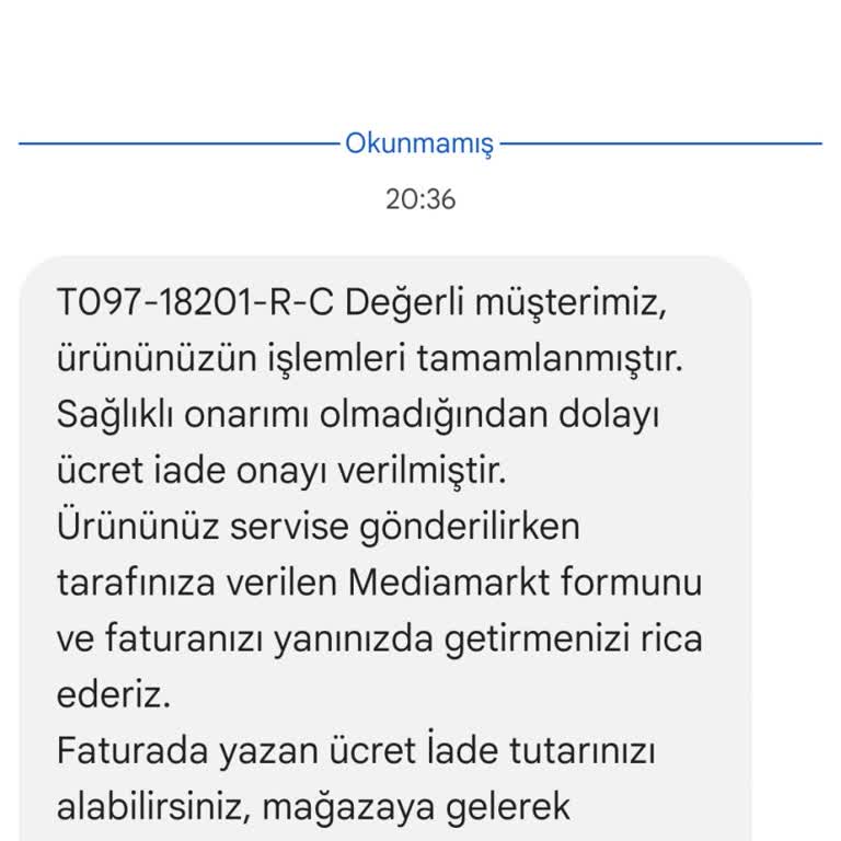 Media Markt Garantide Onarılamayan Ürünün Değişimi Yerine Para İadesi Yapılıyor?