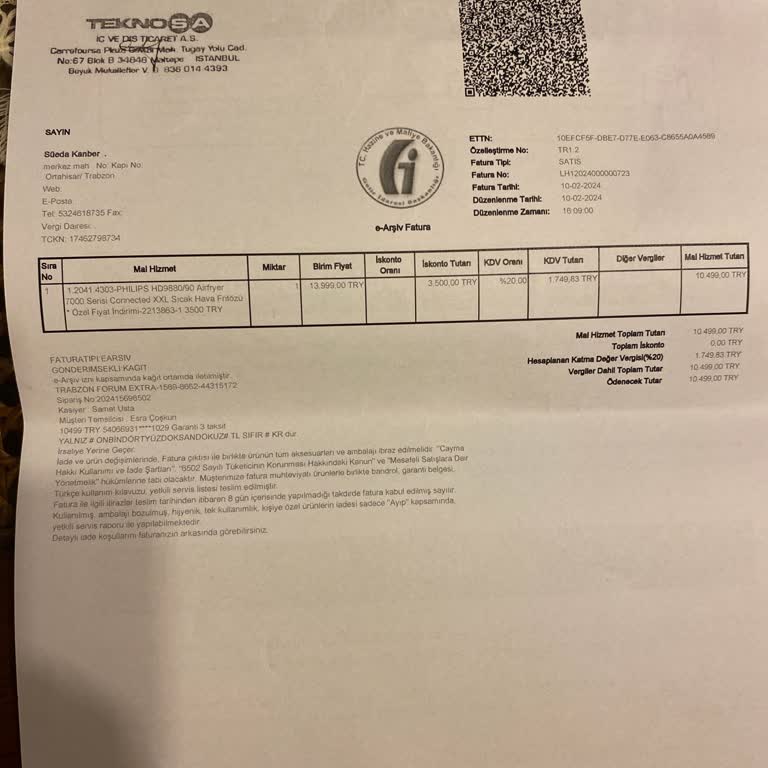 Teknosa Airfeyer Güzel Pişirmiyor