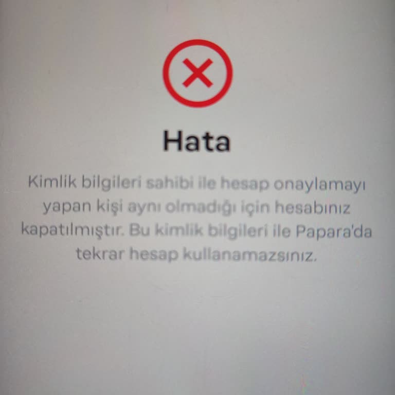 Papara Onaylama Kabul Etmiyor, Hesap Kapandı!