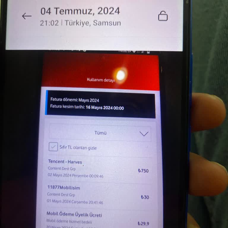 Vodafone'un Bize Ait Olmayan Fatura Yansıtması