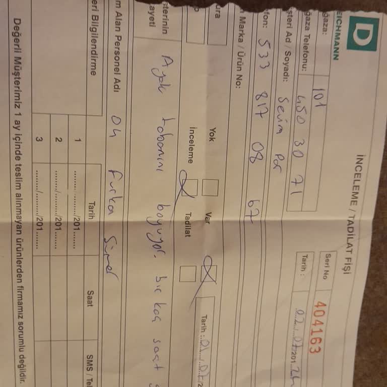 Torium AVM İademin Kabul Olmaması
