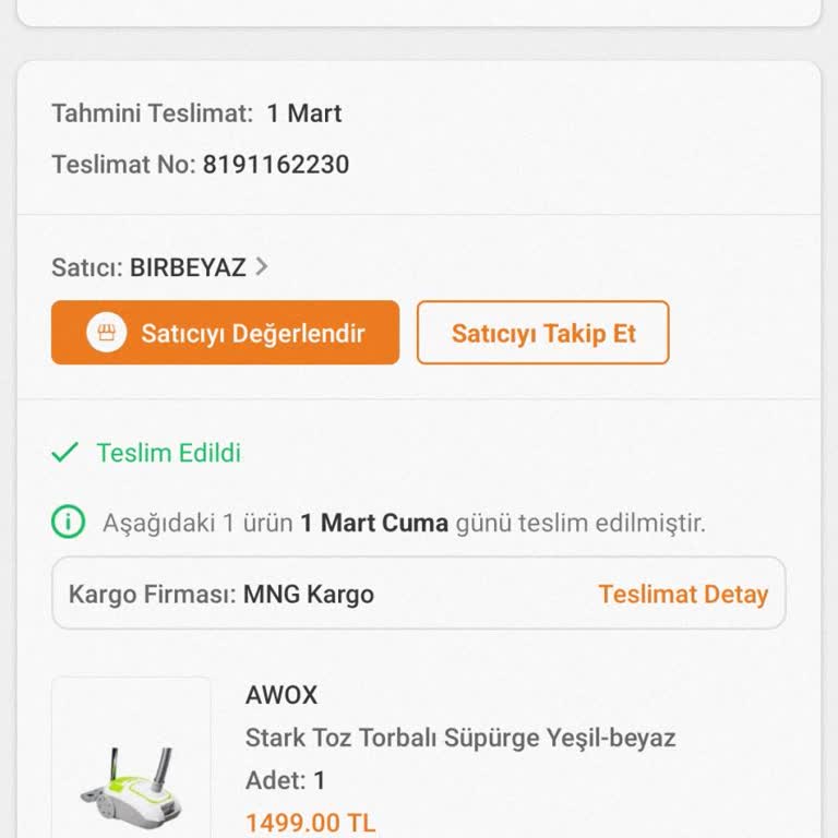 Awox Elektrikli Süpürgemin Fiş Çekme Tuşu Çalışmıyor