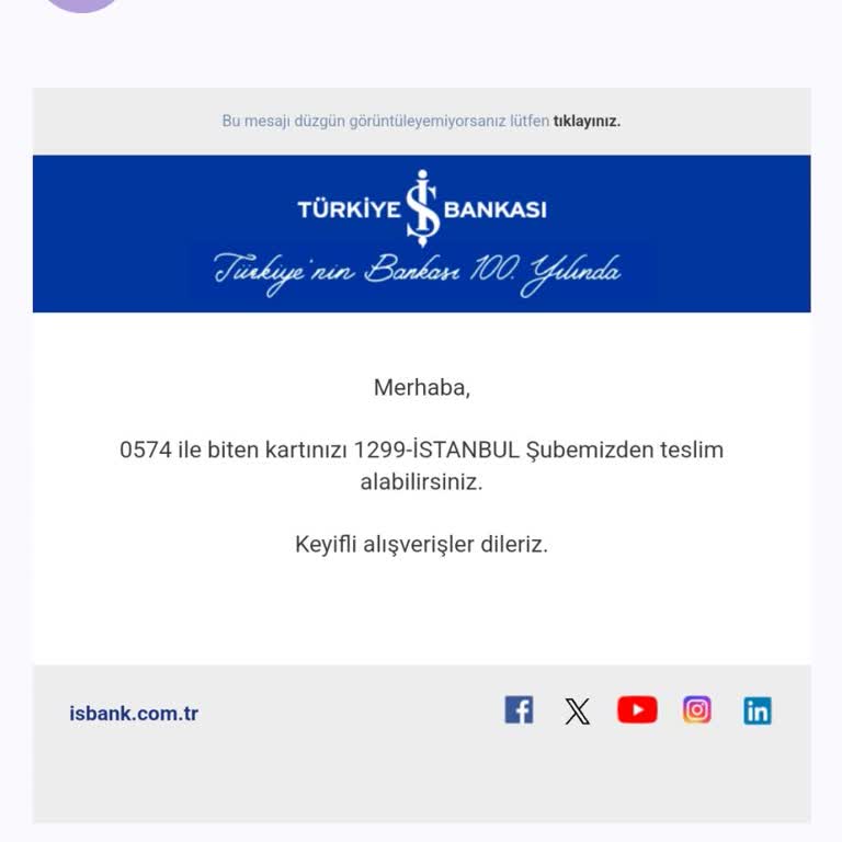 İş Bankası Kredi Kartı Teslimi