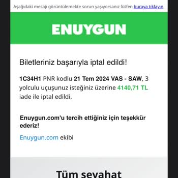 Enuygun.com Haksız Yere Para Kesintisi