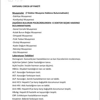 Gisbir Hastanesi Yapılamayan Check Up