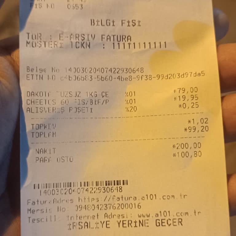 A101 Üslupsuz Konuşma Ve Para Üstü Vermeme