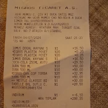 Migros Fazla Ürün Okutma