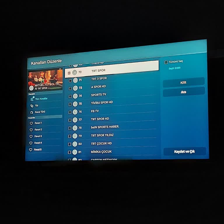 Samsung Neo QLED 4K Kanal Düzenleme