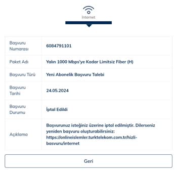 Türk Telekom Zam Gelene Kadar Tüm Başvurularımı İptal Etti