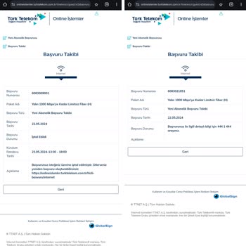 Türk Telekom Zam Gelene Kadar Tüm Başvurularımı İptal Etti