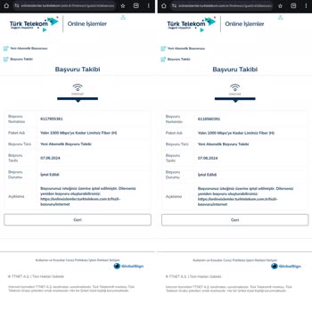 Türk Telekom Zam Gelene Kadar Tüm Başvurularımı İptal Etti
