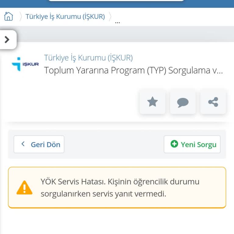 İŞKUR Yok Sistem Hatası Veriyor!
