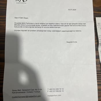 Mad Parfüm Esansının Tercih Edilenden Farklı Olması